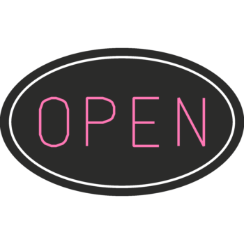 neon sign open